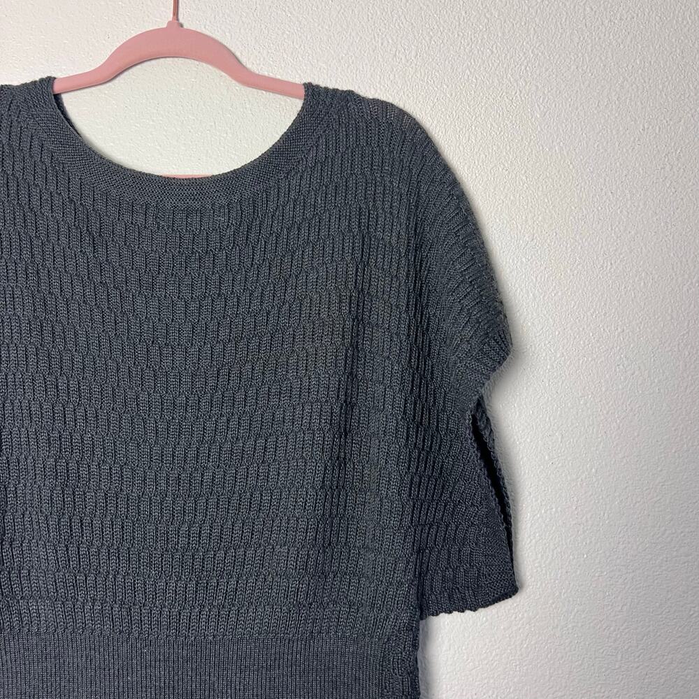 Silvia Novelli Noba Gray Merino Wool Blend Knit Dress Made in Italy Size L - Picture 8 of 8